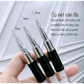 Cọ nét cán đá làm móng, cọ nét vẽ nail cán đá đủ size