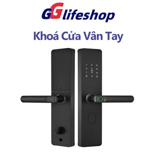 Khoá vân tay cửa gỗ Khóa cửa thông minh - Phù hợp cửa gỗ, cửa thép rất dễ sử dụng
