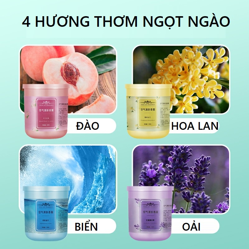 Sáp thơm phòng khử mùi phòng ngủ nhà vệ sinh toilet ô tô với mùi hương tự nhiên 190g siêu tiện lợi  