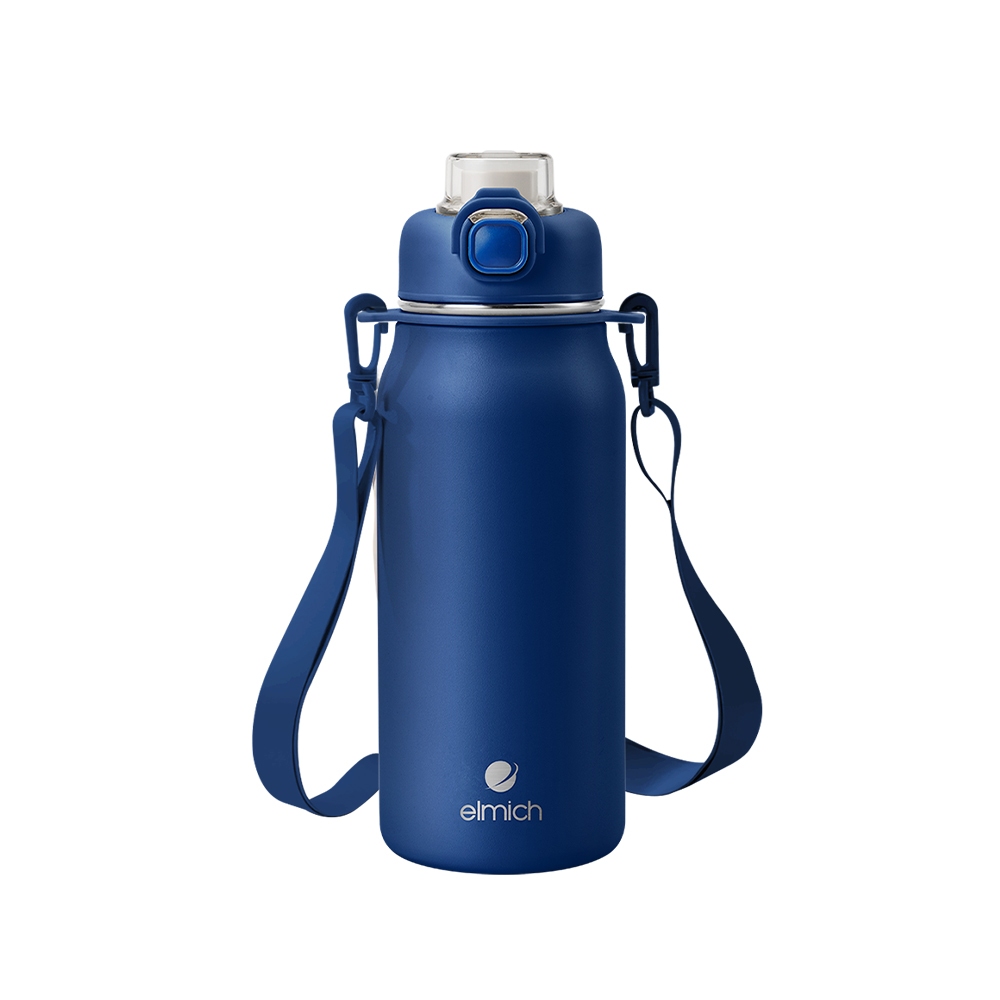 Bình giữ nhiệt inox Elmich EL8331NB giữ nhiệt nóng lạnh kèm ống hút đầu silicon linh hoạt dung tích 1L | BigBuy360 - bigbuy360.vn