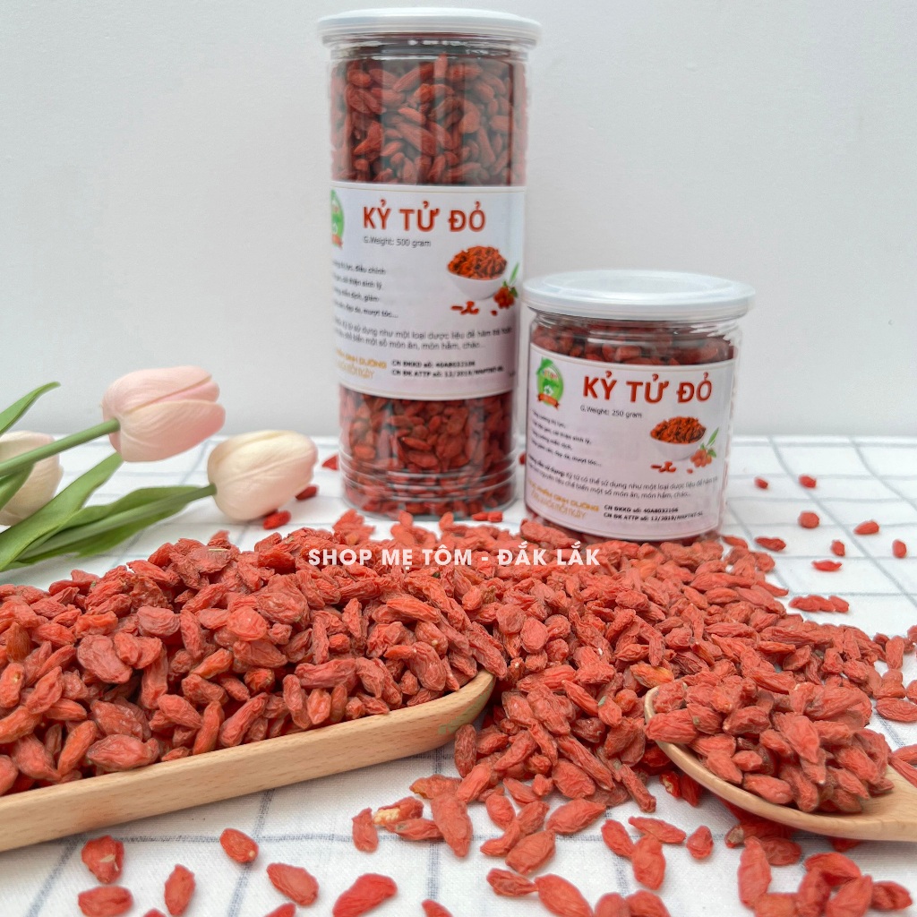 KỶ TỬ ĐỎ SẤY MỘC (KHÔNG NHUỘM) CÂU KỶ TỬ SẤY MỘC shop mẹ Tôm (CÓ XUẤT HÓA ĐƠN CÔNG TY)