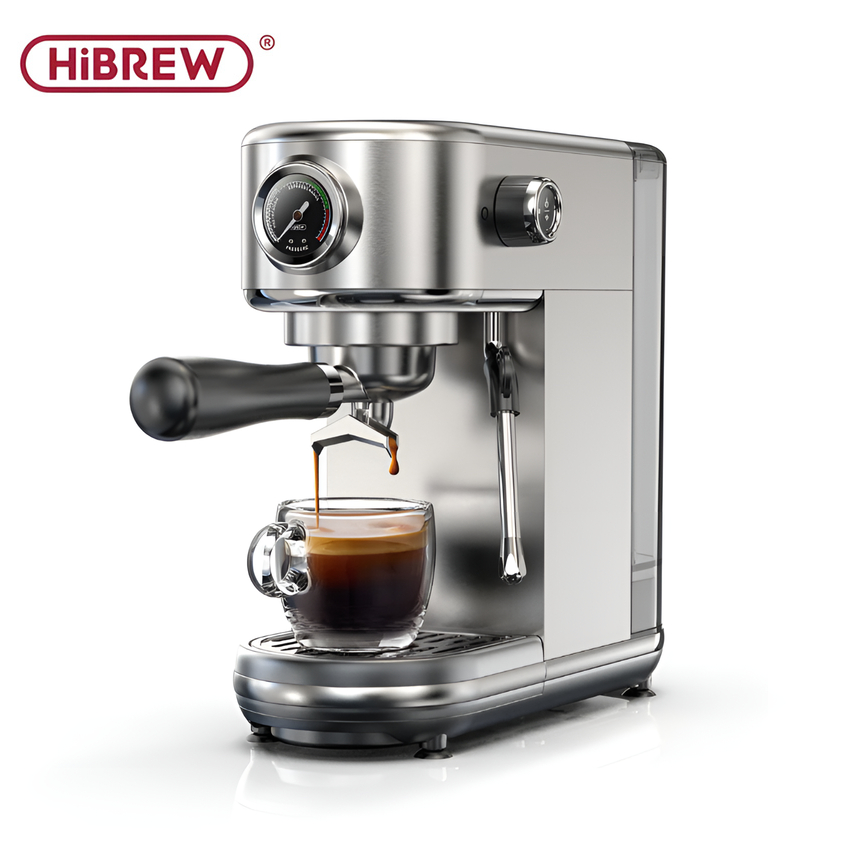 Máy pha cà phê bán tự động Espresso, Cappuccino, Latte thương hiệu Mỹ cao cấp HiBREW H10B - Hàng nhậ