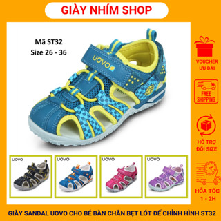 Dép sandal trẻ em UOVO ST32 – Giày hỗ trợ bàn chân bẹt cho bé trai 3-12 tuổi, chống trượt, bít mũi, đi học – đi chơi