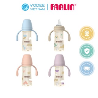  Farlin Bình sữa PPSU smart drink cao cấp núm ti silicone siêu mềm chống đầy hơi cho bé có tay cầm tiện lợi  270ml  