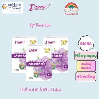 Combo 6 gói băng vệ sinh Diana hàng ngày kháng khuẩn 40 miếng - Phương Nghi LA