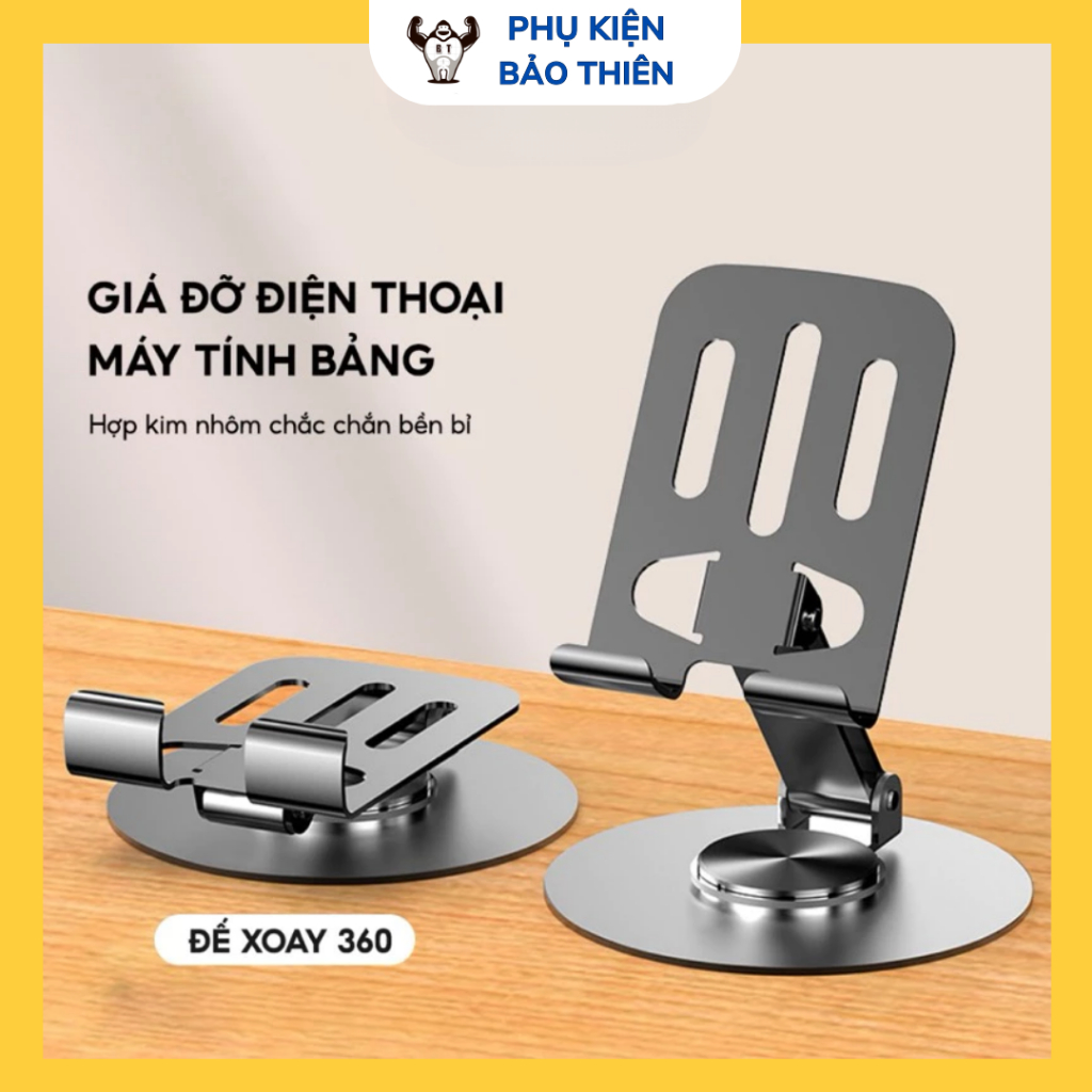 Giá đỡ điện thoại xoay 360 độ, kim loại 100%, K72 | BigBuy360 - bigbuy360.vn
