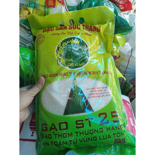  gạo ST25 LÚA TÔM thơm dẻo túi ông vua 5 kg 