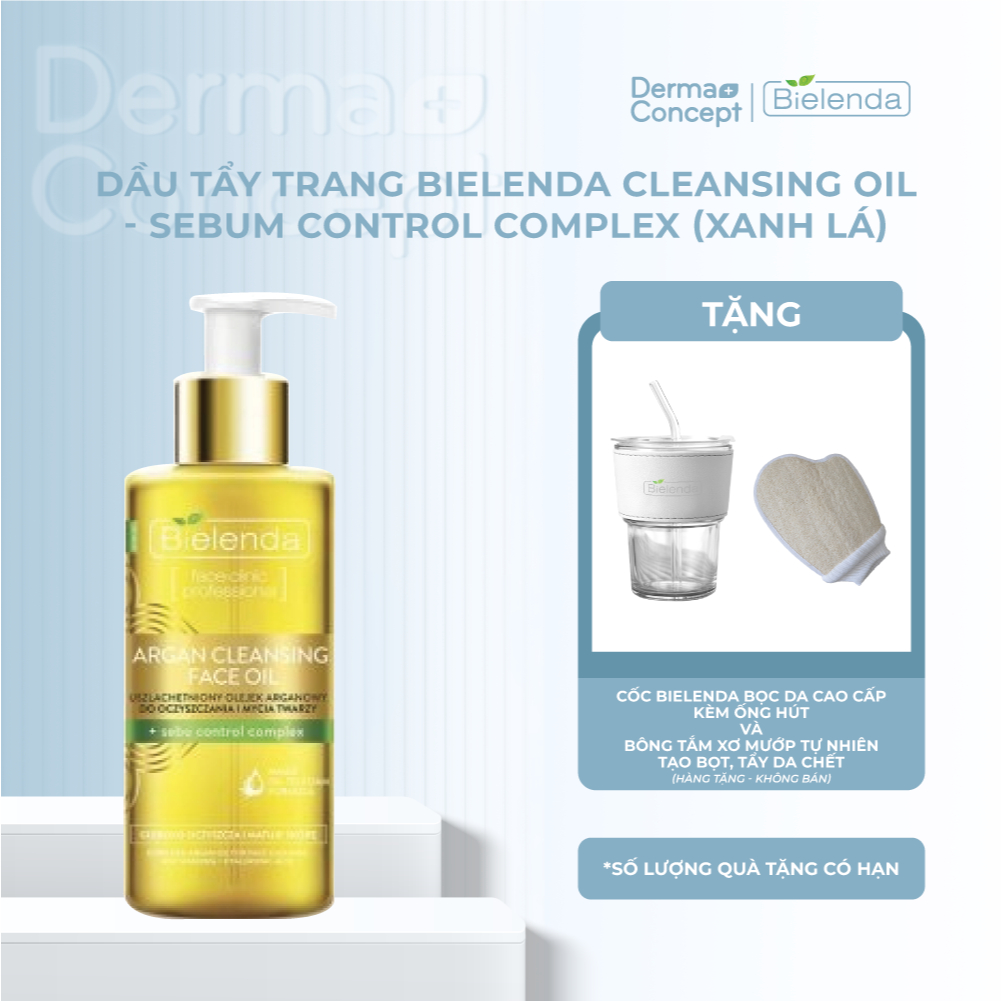 Dầu tẩy trang Bielenda Cleansing Oil Sebum Control làm sạch sâu, dễ nhũ hóa cho da dầu mụn 140ml