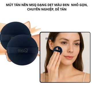 Bông Mút Tán Kem Nền BB Air Cushion MSQ che phủ hoàn hảo cho làn da, mịn màng và căng bóng (đen)