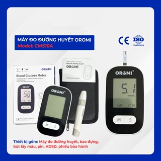 Máy đo đường huyết Oromi + 50 Que thử + 50 Kim lấy máu - Bảo hành trọn đời máy