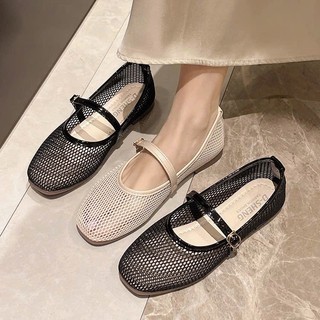 Giày Mary Jane lưới thoáng khí, nhẹ êm cho nữ, kiểu dáng thời trang, vintage thời trang - G84