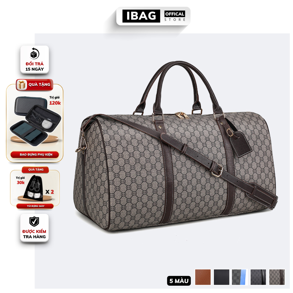 Túi xách du lịch chất liệu da PU cao cấp,túi da du lịch túi trống thể thao chống thấm nước túi du lịch cỡ lớn - 𝑰𝑩𝑨𝑮