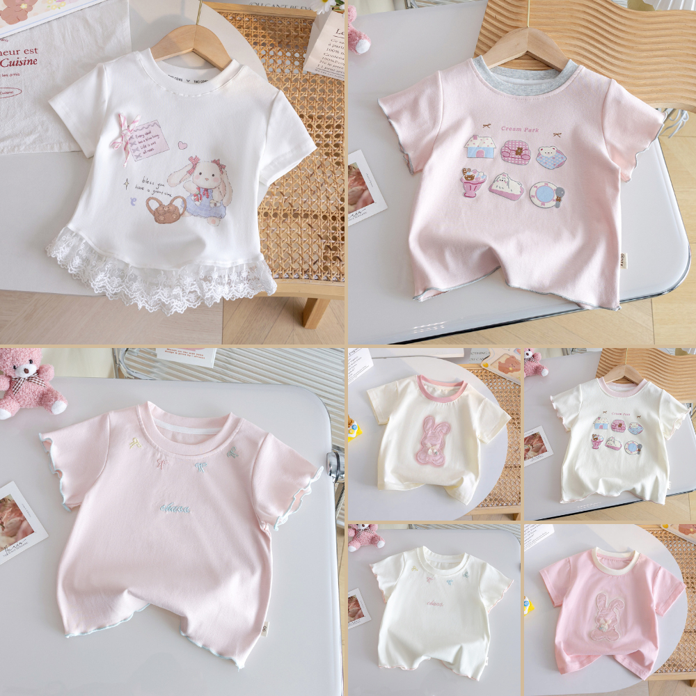 Áo thun hè Little Maven/Malwee cho bé gái, áo hè bé gái chất liệu cotton mềm mại LMG2 - Little Maven