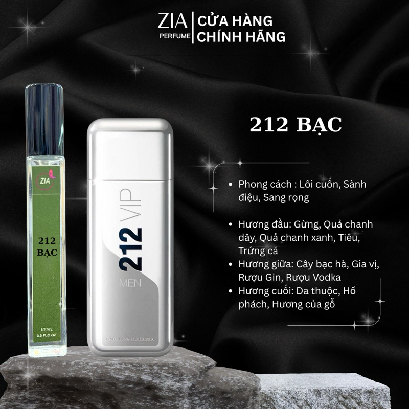 Nước Hoa Chiết Chính Hãng 212 BẠC - ZIA PERFUME