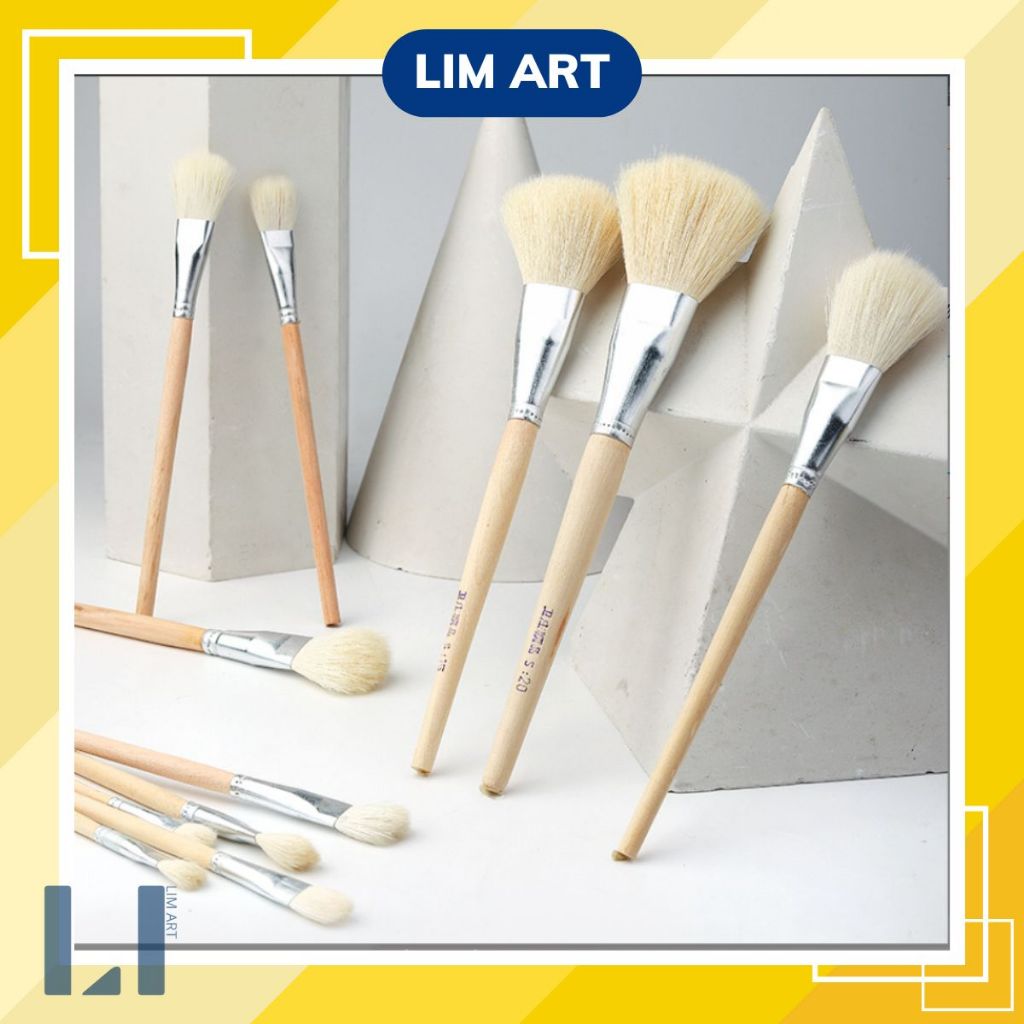 Cọ lông thỏ cán bạc chuyên dụng vẽ tranh sơn dầu, acrylic, màu nước, vẽ gốm, đồ thủ công,...