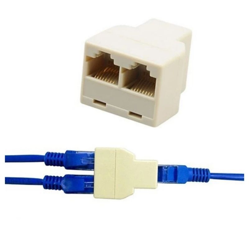 Đầu Nối Dây Mạng RJ45 chia 1 ra 2