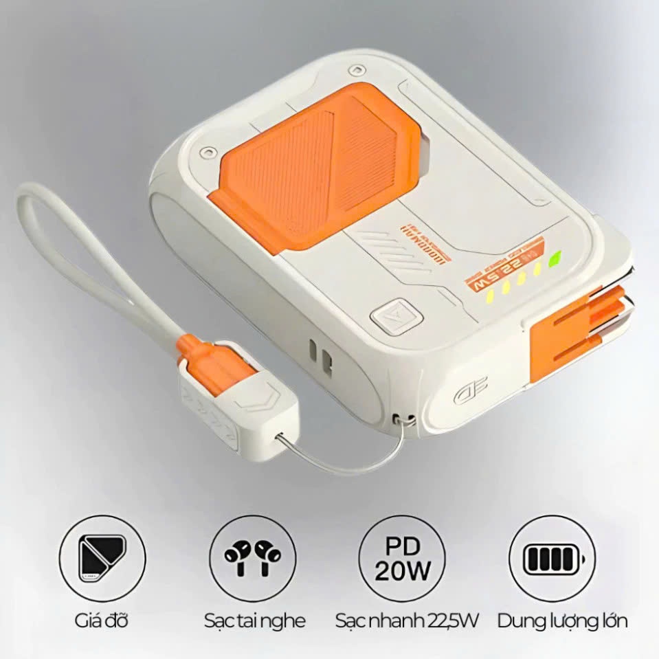 Sạc Dự Phòng 20000mAh Không Dây Có 3C, Sạc Dự Phòng Kiêm Củ Sạc Công Suất 22,5W , Sạc Cho Iphone Và Android | BigBuy360 - bigbuy360.vn