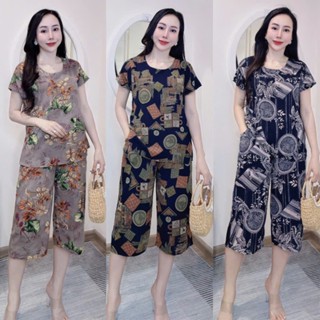 Bộ Lanh Trung Niên  Chất Lượng Cho Mẹ Cho Bà, Bộ Đồ Mặc Nhà Siêu Mát LA