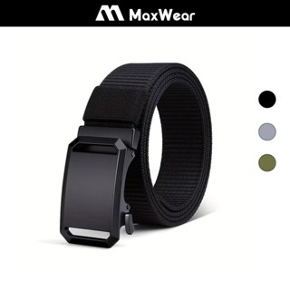 Thắt lưng vải nam MaxWear Nylong quân đội, khóa tự động chất liệu hợp kim chịu lực, dây lưng nam MaxWear