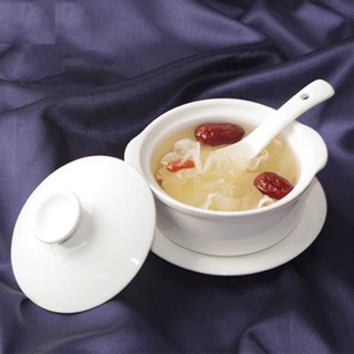  Bộ Thố Chưng Yến Kèm Muỗng Sứ Cao Cấp. Thố Chưng Yến Súp Cháo Cho Em Bé... 280ML 