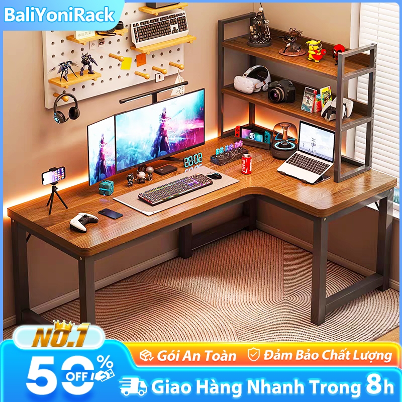 Bali Bàn Làm Việc Chữ L Chắc Chắn Bền Bỉ Với Khung Thép Lớn Sơn Tĩnh Điện Cong Hiện Đại Đa Năng Rộng Rãi | BigBuy360 - bigbuy360.vn