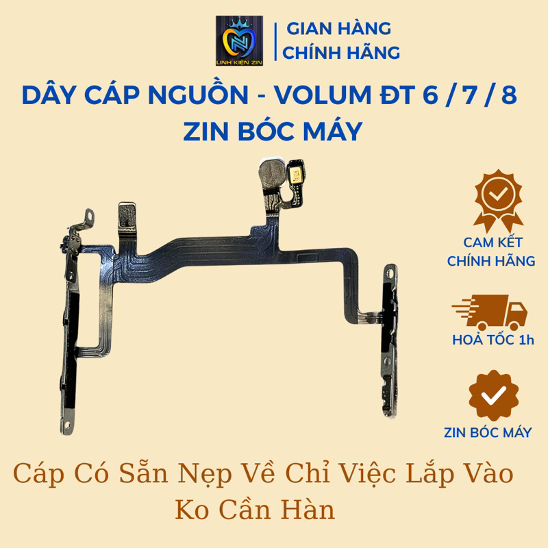Cáp Nguồn Cáp Âm Lượng Dành Cho 6 6 s 6 p 6 sp 7 7 p 8 8 p Se ZIN BÓC MÁY Có Sẵn Nẹp Full Chức Năng LK TÁO ZIN BÓC MÁY