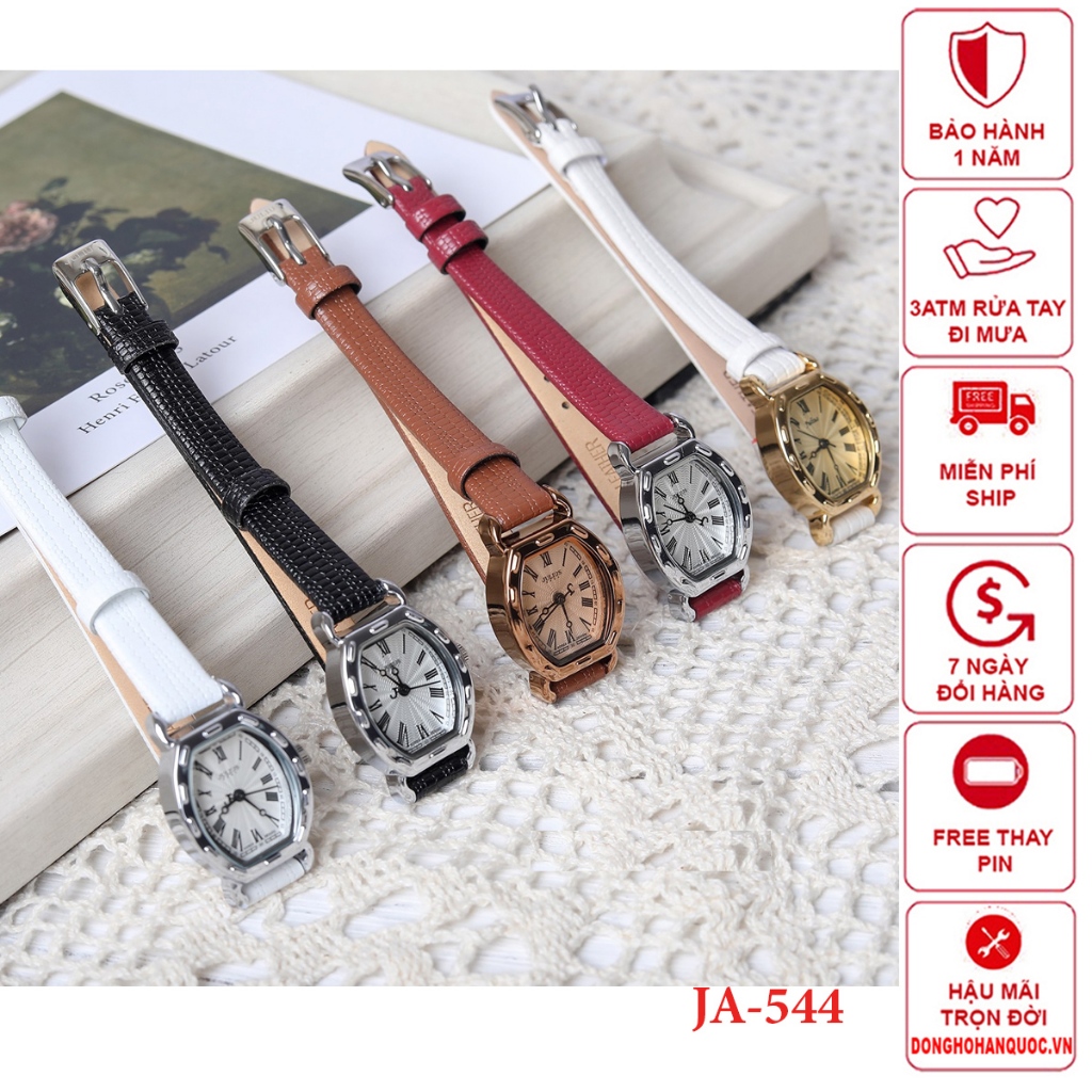 Đồng hồ nữ julius Hàn Quốc JA-544 dây da mặt oval