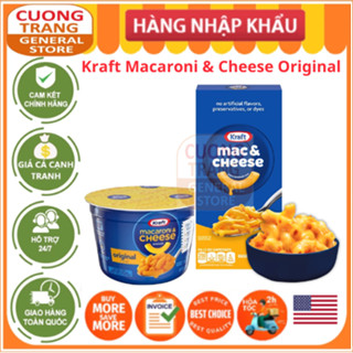 Nui phô mai kraft macaroni & cheese original nhập khẩu Mỹ 206g, cup 58g