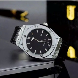 Đồng hồ nam Hugi 201 - máy pin - Size 42mm và 38mm Dây da.