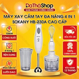 Máy Xay Cầm Tay Sokany HB230A Loại Bộ Cao Cấp | Công Suất Lớn 1000W, Xay Được Cháo, Thịt, Gạo [HÀNG CHÍNH HÃNG]