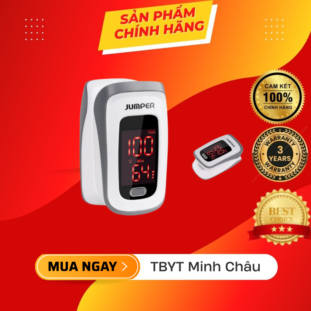 Máy Đo Nồng Độ Oxy SpO2 Kẹp Ngón Tay Jumper – Đo Chính Xác, Nhỏ Gọn, Dễ Dùng