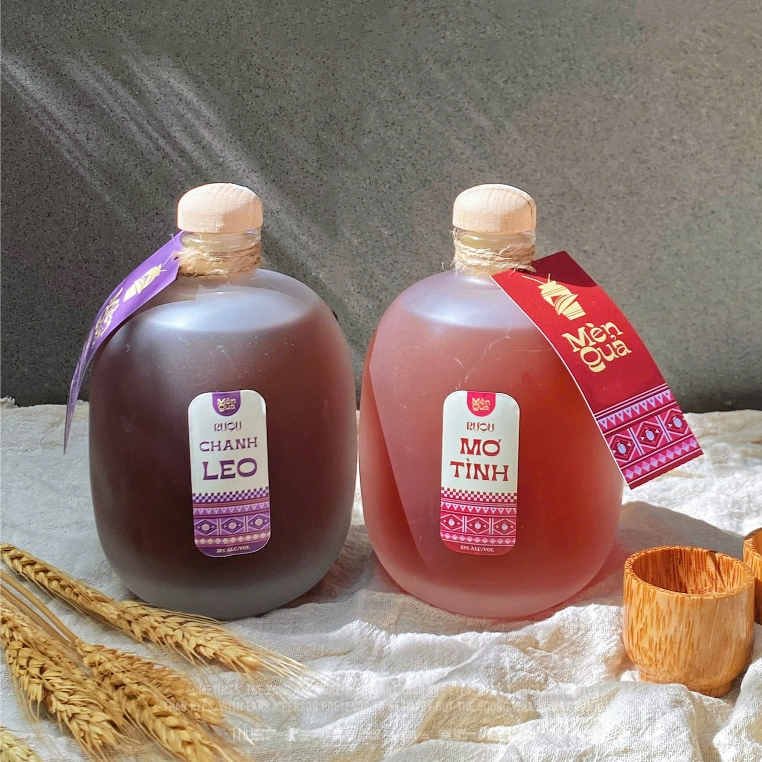 COMBO CHANH LEO X MƠ TÌNH - Rượu thủ công Tây Bắc Mèn Quả (2 Chai x 500ml)