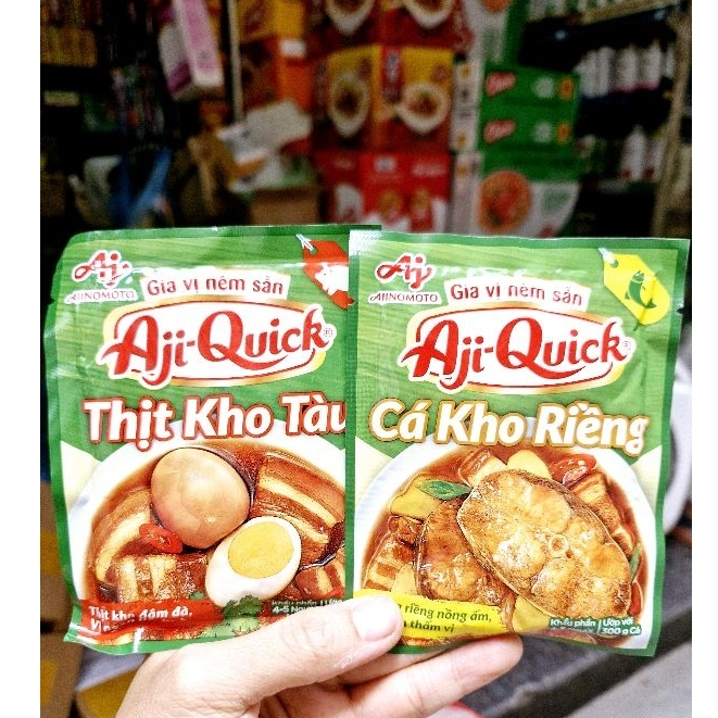 Gia vị nêm sẵn Thịt kho tàu/ Cá Kho Riềng Aji-quick 29g/32g