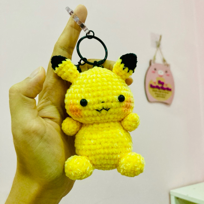 [Sẵn] Móc Khoá Pikachu Len Handmade