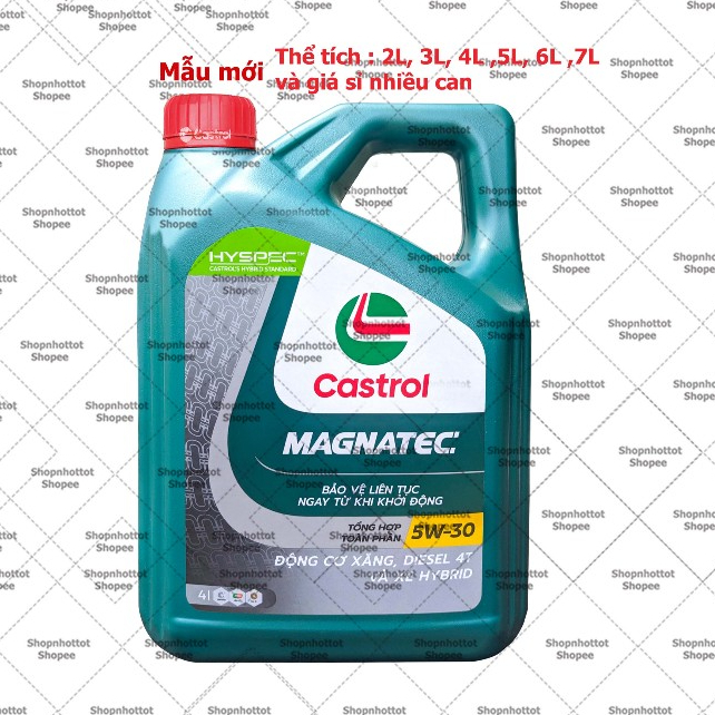 Dầu nhớt tổng hợp toàn phần ô-tô Castrol Magnatec Stop Start 5w30 các loại : 4L, 5L, 6L ,7L và Giá s