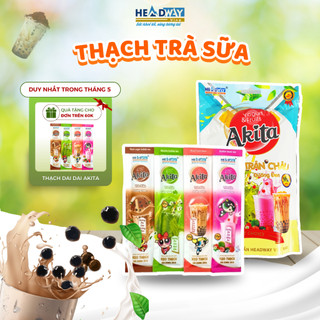 Thạch Akita Headway Gói Giấy Mix Đủ Vị Trà Sữa Đa Dạng Thơm Ngon Giòn Sần Sật Cực Hấp Dẫn Túi 300g