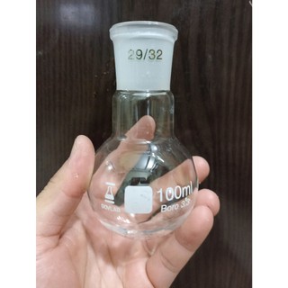 Bình cầu thủy tinh đáy tròn cổ nhám 100 ml