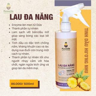 Bình xịt tẩy lau đa năng Fuwa3e hương nhu 500ml lau kính lau bếp và nhiều bề mặt