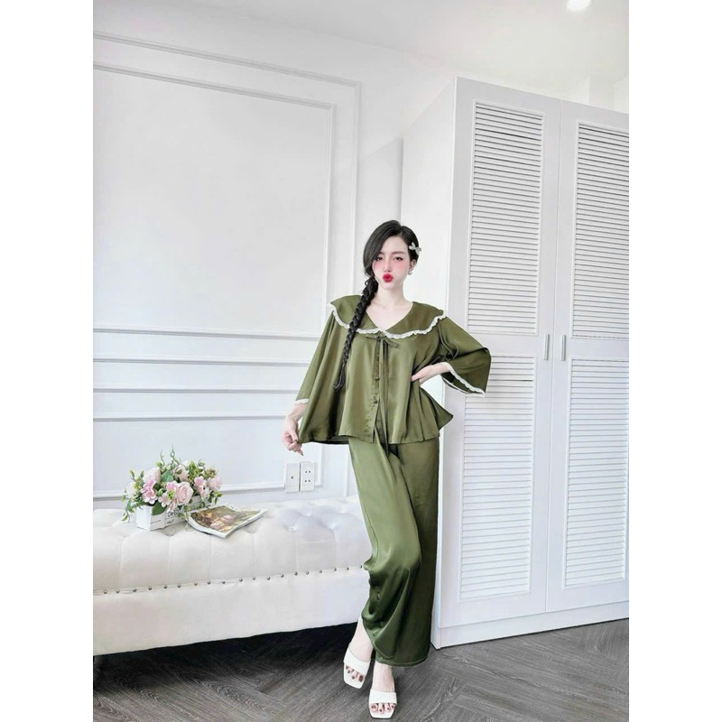 Bộ đồ chất latin tiểu thư phối ren mẫu mới. Freesize.Từ 47-57kg quay đầu