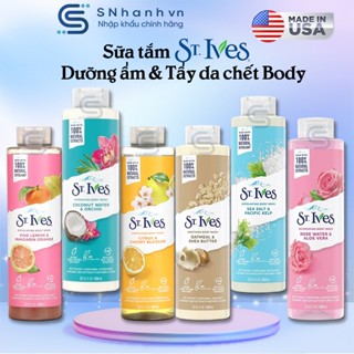   BẢN MỸ  Sữa tắm Dưỡng ẩm Tẩy tế bào chết ST.Ives Body Wash chai 650ml 
