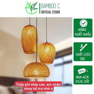  Combo đèn thả trần mây tre đan,đèn tre thả trần trang trí đèn lồng mây tre đan 
