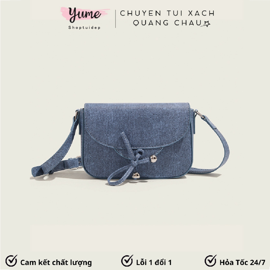 Túi Xách Nữ Màu Xanh Chất Denim Thời Trang Phong Cách Hàn Quốc Cá Tính Yu195