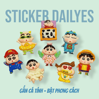   Bộ 10 chiếc  Charm Gắn Dép Shin Cậu Bé Bút Chì Sticker Dép Jibbitz In 3D Siêu Cute - Sticker Dailyes 