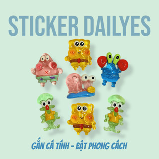 [Bộ 10 chiếc] Charm Gắn Dép Bọt Biển, Sticker Dép Cross, Jibbitz In 3D Siêu Cute - Sticker Dailyes