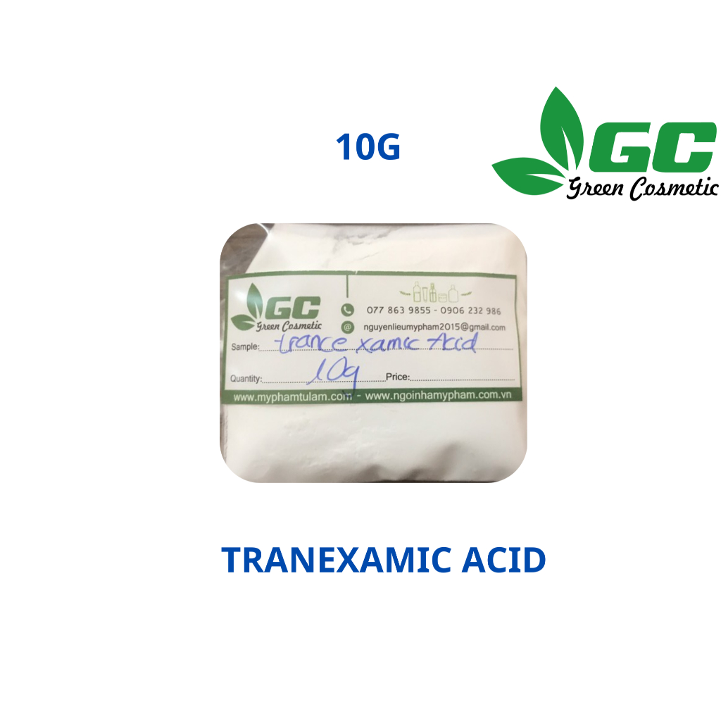 [HCM] Chất làm trắng, nám - Tranexamic Acid - dưỡng chất làm trắng - Greencosmetic 1g, 5g, 10g
