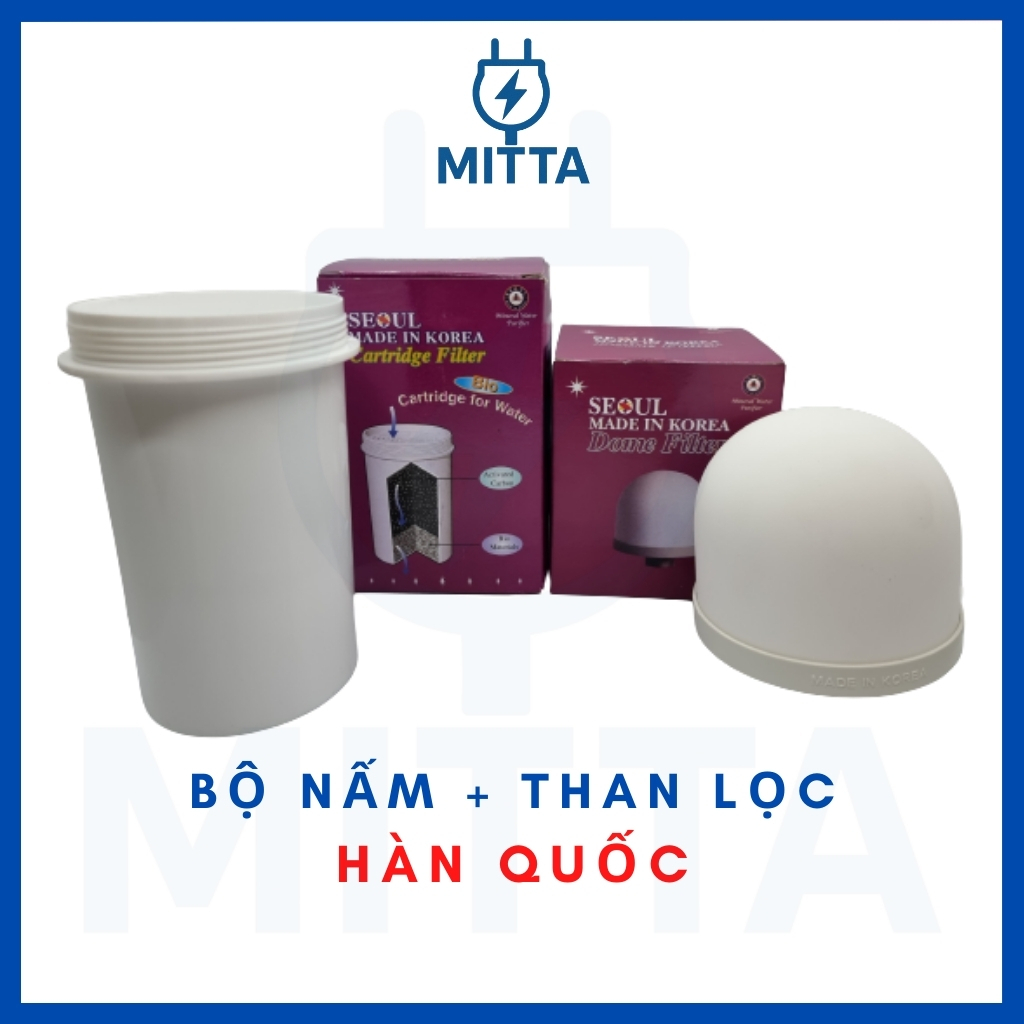 Nấm Lọc Sứ Và Than Lọc Hàn Quốc - Vòi Bình Lọc Nước - Đá Khoáng Bình Lọc Nước - MITTA