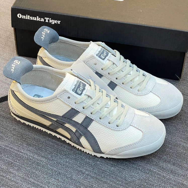 Giày Onisuka tiger tokuten màu xám nam nữ, Giày sneaker thể thao bản cao cấp full phụ kiện