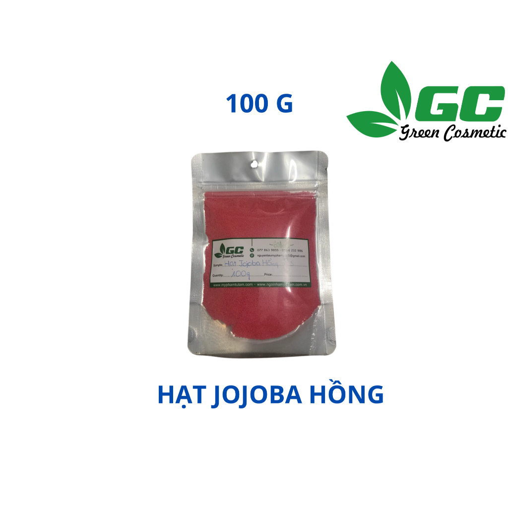 [HCM] Hạt massage jojoba hồng - hạt tẩy tế bào, làm sạch cho da - nguyên liệu mỹ phẩm Greencosmetic 50g, 100g