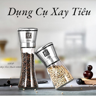  Dụng Cụ Xay Tiêu Cầm Tay Inox 304 Thương Hiệu Đức Tay Cầm Bằng Thủy Tinh 
