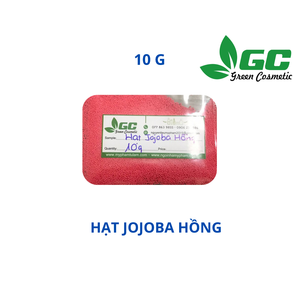[HCM] Hạt massage jojoba hồng - hạt tẩy tế bào, làm sạch cho da - nguyên liệu mỹ phẩm Greencosmetic 1g, 5g, 10g
